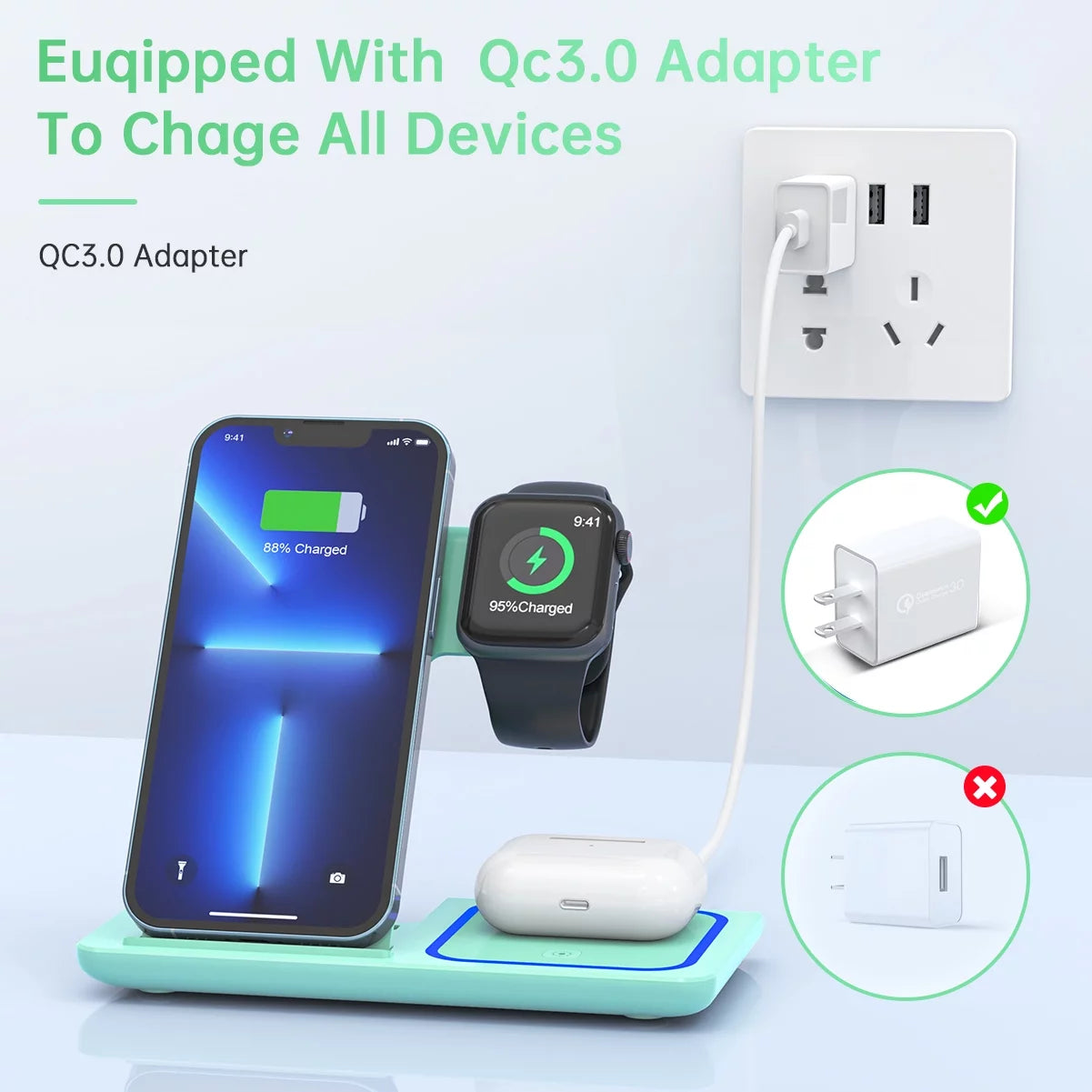 3 In 1 Apple Device Charging Station