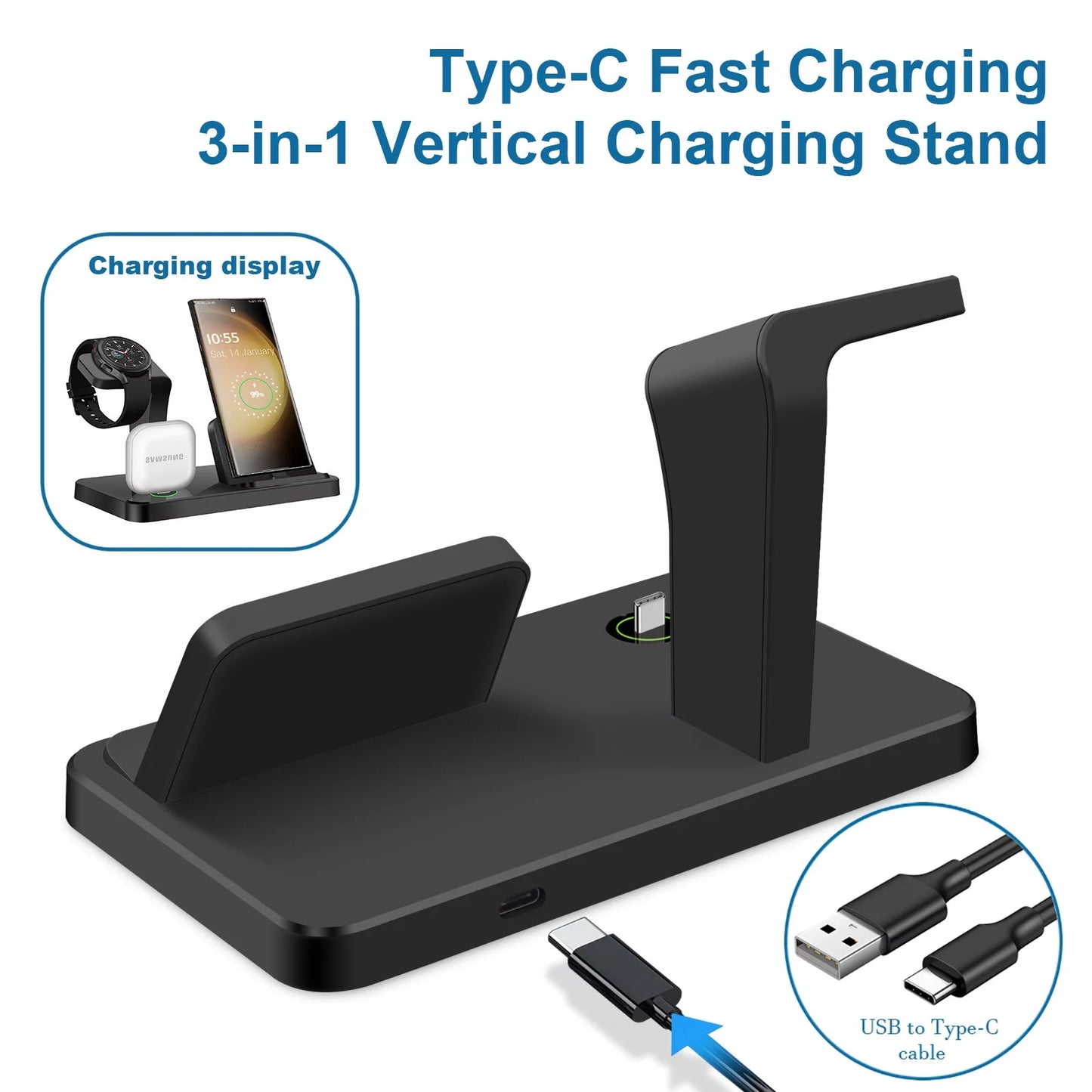 3 in 1 Samsung Device Charging Station